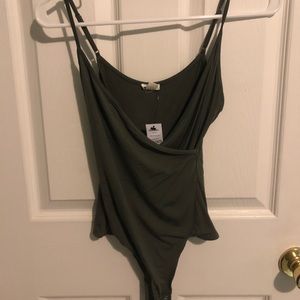 Dark green body suit
